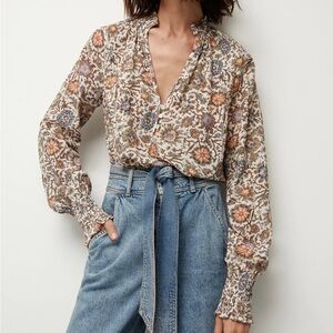 Veronica Beard Multicolor Floral Blouse